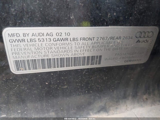 2010 AUDI A6 WAUFGAFB0AN064772 Photo 8