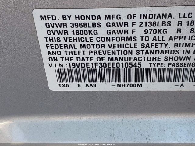 2014 ACURA ILX 19VDE1F30EE010545 Photo 8