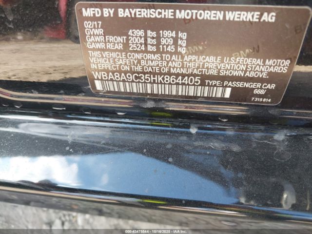 2017 BMW 320I WBA8A9C35HK864405 Photo 8