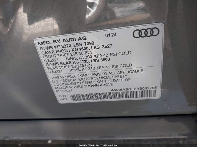 2024 AUDI Q8 E-TRON WA16ABGE3RB052755 Photo 8