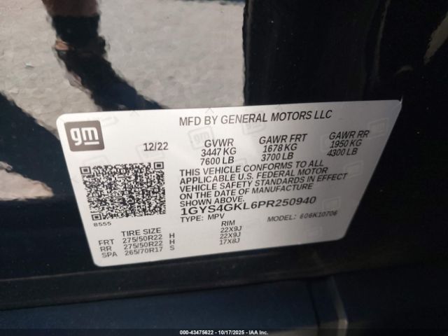 2023 CADILLAC ESCALADE 1GYS4GKL6PR250940 Photo 8