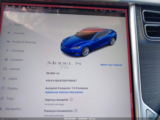 2016 TESLA MODEL S 5YJSA1E13GF148457 Photo 6