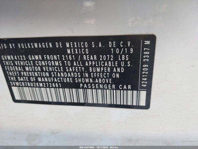 Volkswagen 1.4 tsi 2019 3VWCB7BU2KM272661 Image 9