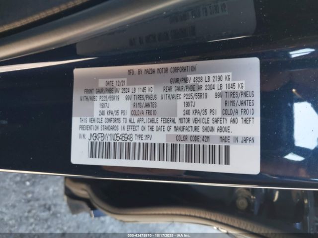 2022 MAZDA CX-5 JM3KFBXY1N0546948 Photo 8