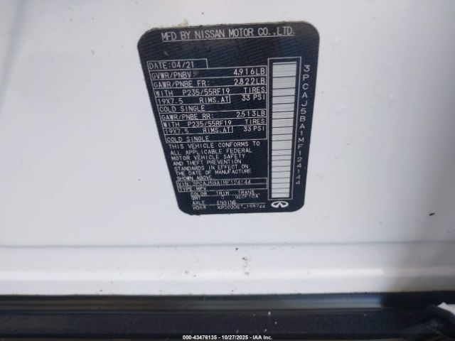 2021 INFINITI QX50 3PCAJ5BA1MF124144 Photo 8
