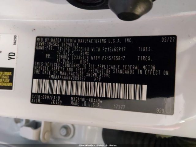 2022 TOYOTA COROLLA CROSS 7MUAAAAG6NV009167 Photo 8