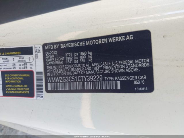 2012 MINI COOPER S CLUBMAN WMWZG3C51CTY39229 Photo 8