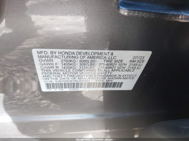 2024 ACURA MDX 5J8YD8H87RL000901 Photo 8