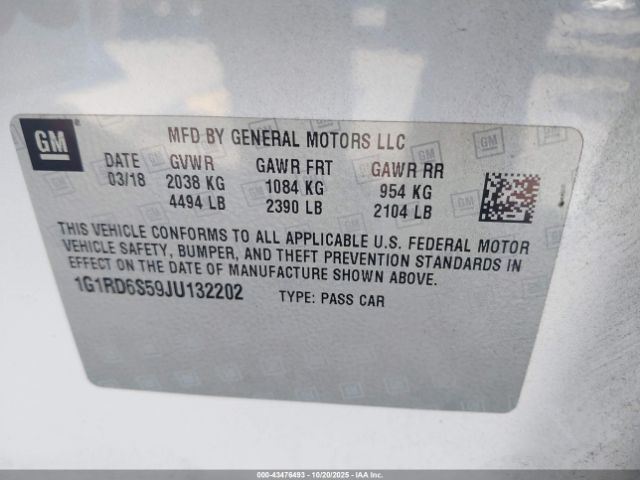 2018 CHEVROLET VOLT 1G1RD6S59JU132202 Photo 8