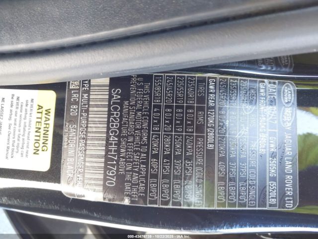 2017 LAND ROVER DISCOVERY SPORT SALCR2BG4HH717970 Photo 8