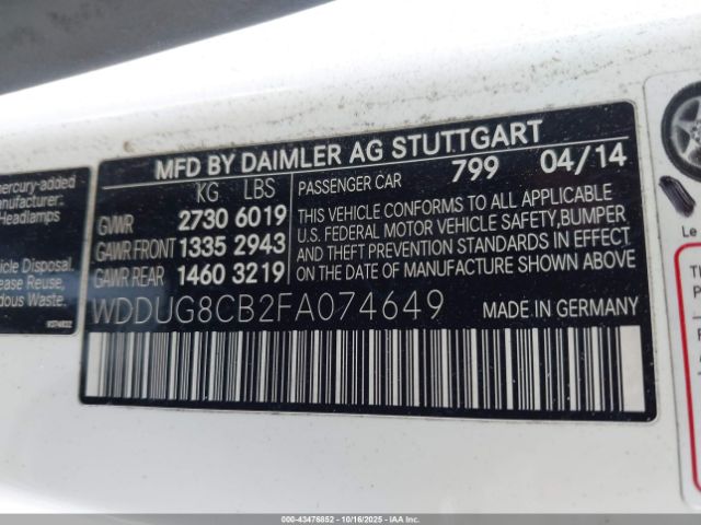 2015 MERCEDES-BENZ S 550 WDDUG8CB2FA074649 Photo 8