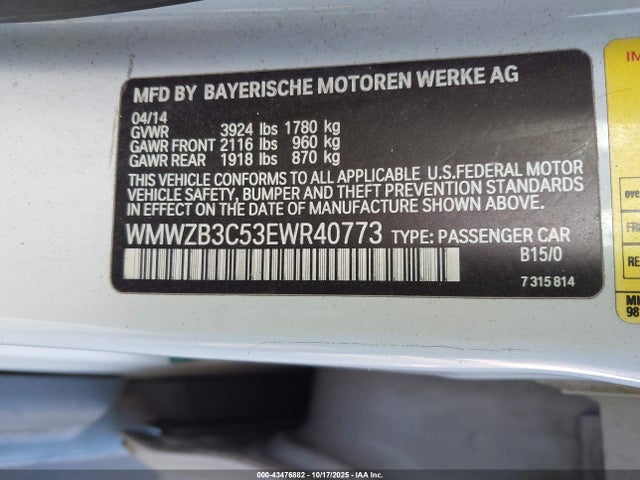 Aukcja sprzedaży 2014 Mini Countryman Cooper, vin: WMWZB3C53EWR40773, numer aukcji: 43476882