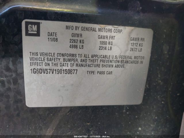 2009 CADILLAC CTS 1G6DV57V190150877 Photo 8