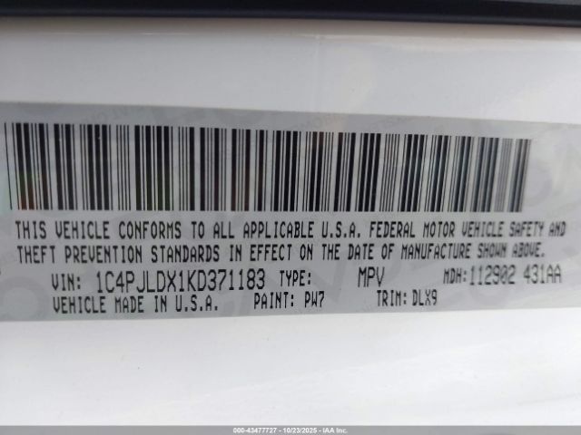 2019 JEEP CHEROKEE 1C4PJLDX1KD371183 Photo 8