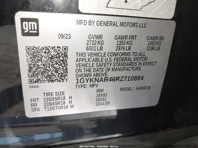2024 CADILLAC XT5 1GYKNAR46RZ710884 Photo 8