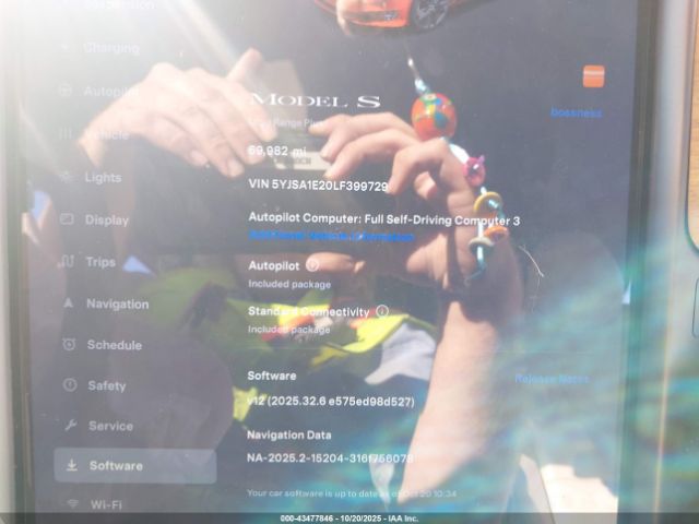 2020 TESLA MODEL S 5YJSA1E20LF399729 Photo 8