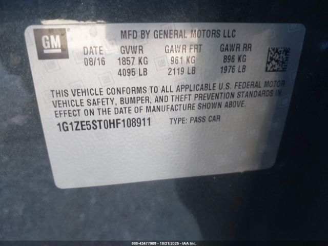 2017 CHEVROLET MALIBU 1G1ZE5ST0HF108911 Photo 8