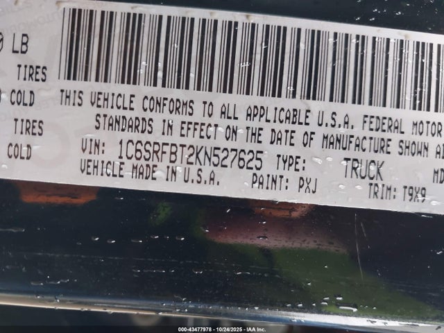 2019 RAM 1500 1C6SRFBT2KN527625 Photo 8