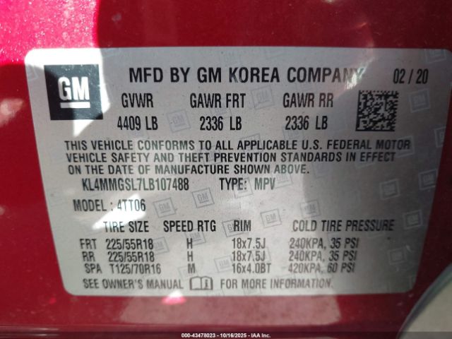 2020 BUICK ENCORE GX KL4MMGSL7LB107488 Photo 8