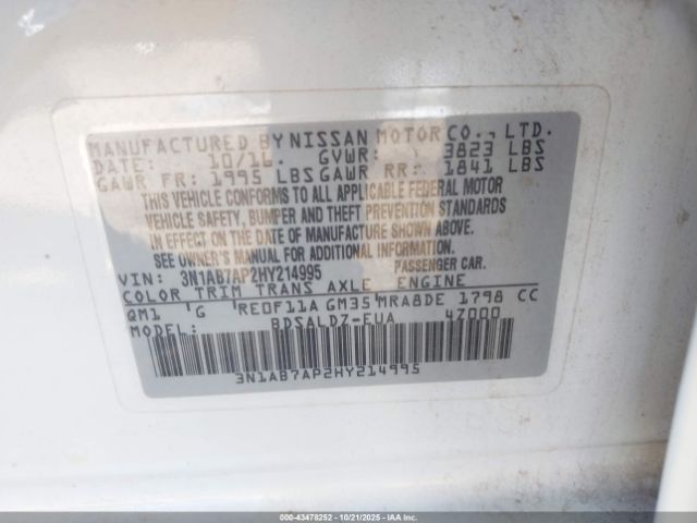 2017 NISSAN SENTRA 3N1AB7AP2HY214995 Photo 8