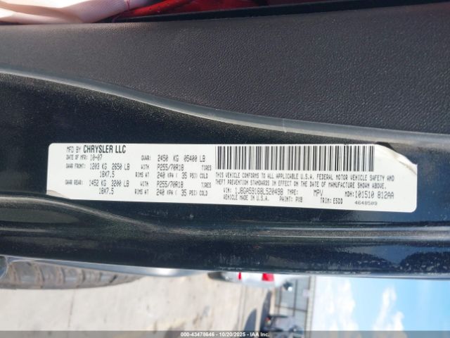 2008 JEEP WRANGLER 1J8GA59168L520498 Photo 8