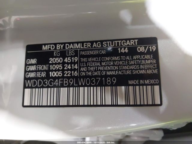 2020 MERCEDES-BENZ A 220 WDD3G4FB9LW037189 Photo 8