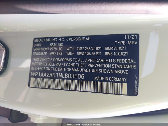 2022 PORSCHE MACAN WP1AA2A51NLB03505 Photo 8