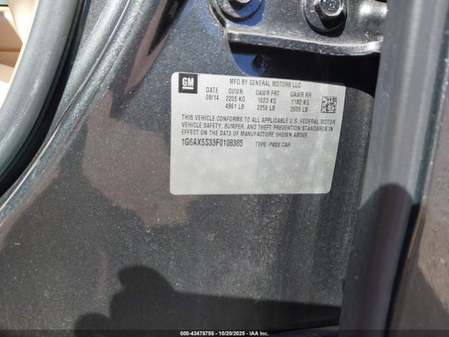 2015 CADILLAC CTS 1G6AX5S33F0108385 Photo 8