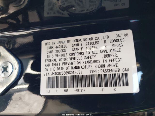 2009 ACURA TSX JH4CU26669C013631 Photo 8