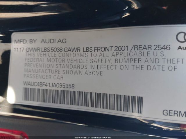 2018 AUDI S4 WAUC4BF41JA095958 Photo 8