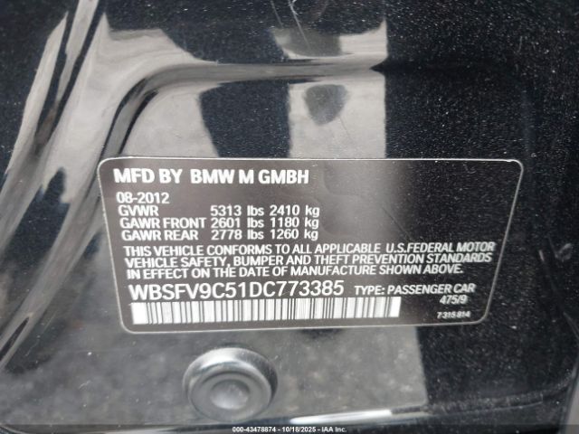 2013 BMW M5 WBSFV9C51DC773385 Photo 8