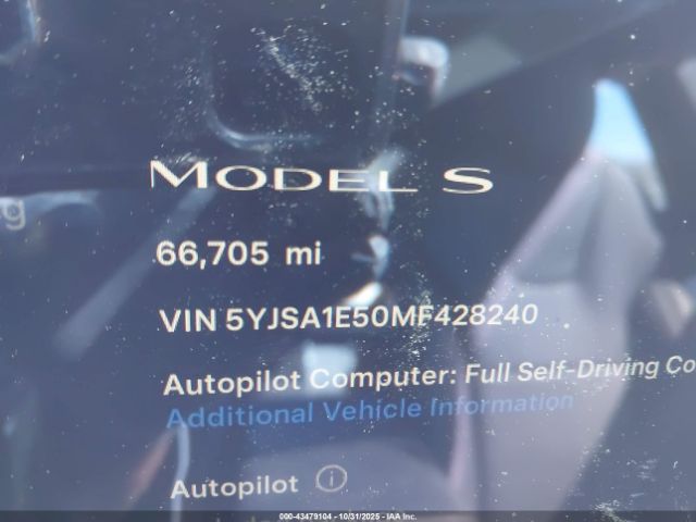 2021 TESLA MODEL S 5YJSA1E50MF428240 Photo 6