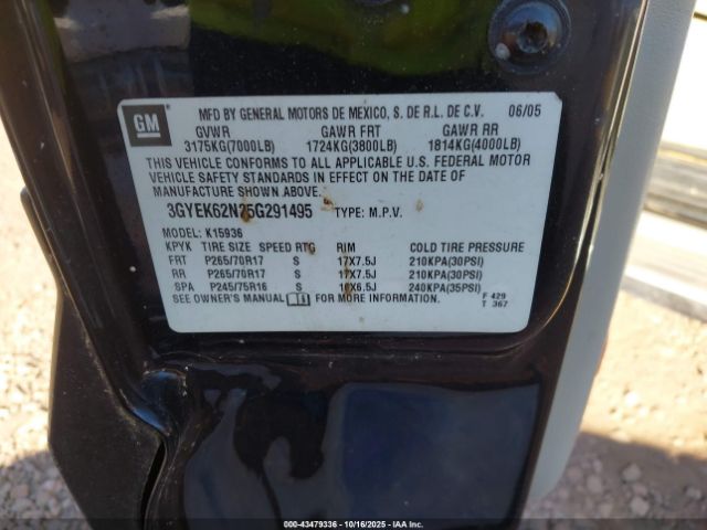 2005 CADILLAC ESCALADE EXT 3GYEK62N25G291495 Photo 8