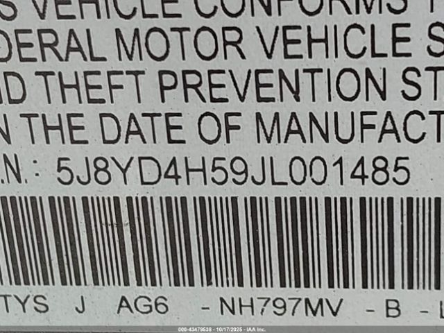 2018 ACURA MDX 5J8YD4H59JL001485 Photo 8