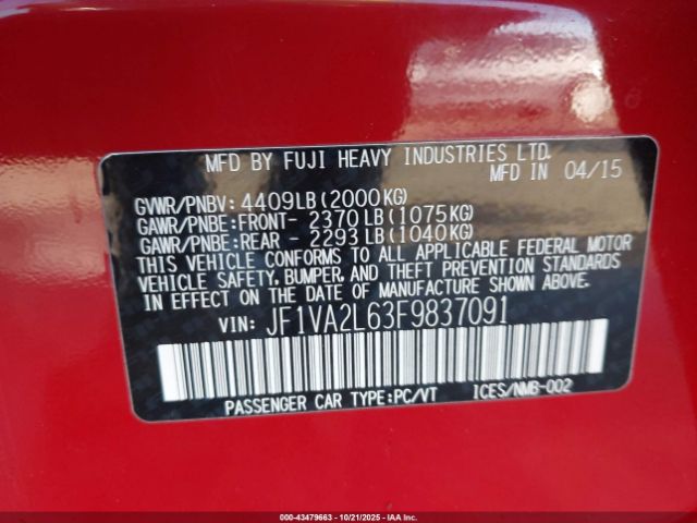 2015 SUBARU WRX STI JF1VA2L63F9837091 Photo 8