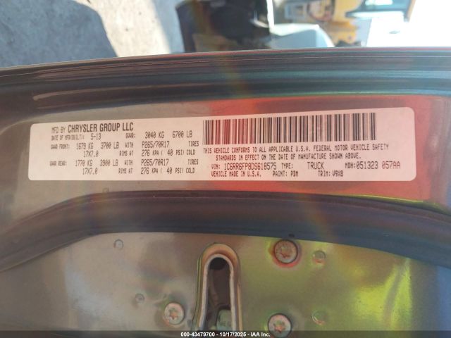 2013 RAM 1500 1C6RR6FP8DS618575 Photo 8