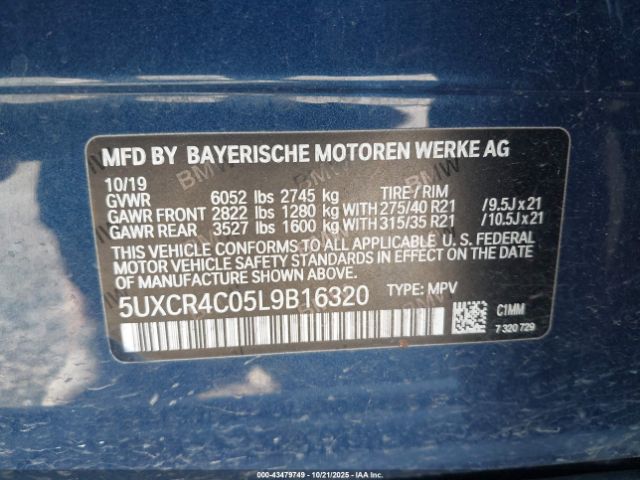 2020 BMW X5 5UXCR4C05L9B16320 Photo 8
