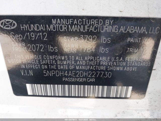 2013 HYUNDAI ELANTRA 5NPDH4AE2DH227730 Photo 8