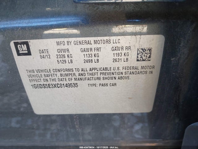 2012 CADILLAC CTS 1G6DS5E3XC0149535 Photo 8