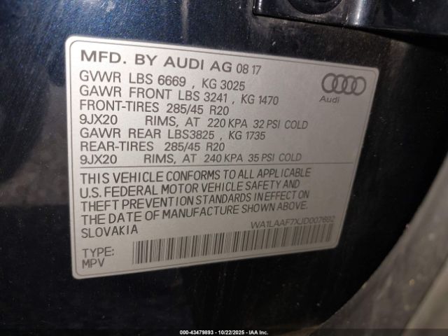 2018 AUDI Q7 WA1LAAF7XJD007692 Photo 8