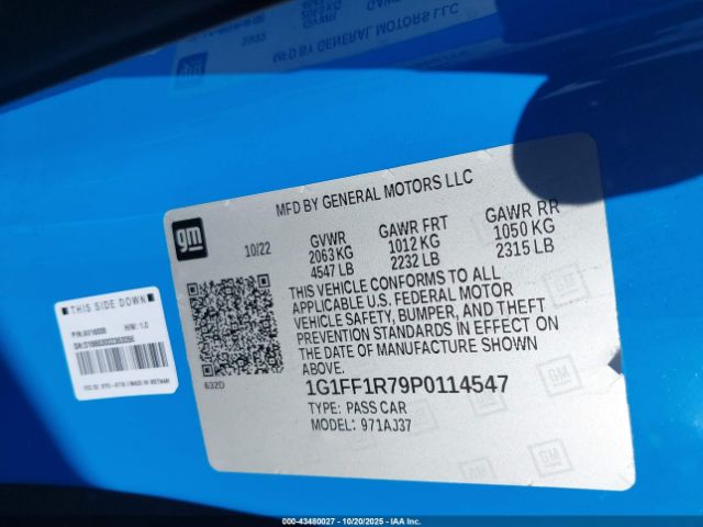 2023 CHEVROLET CAMARO 1G1FF1R79P0114547 Photo 8