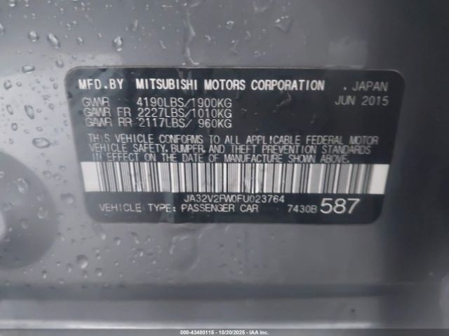 2015 MITSUBISHI LANCER JA32V2FW0FU023764 Photo 8