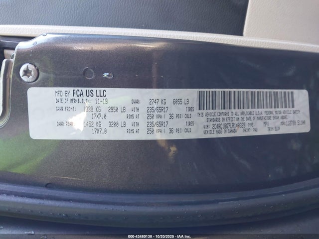 2020 CHRYSLER PACIFICA 2C4RC1BG7LR140328 Photo 8