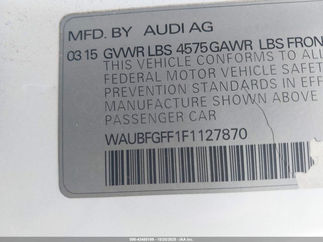 2015 AUDI A3 WAUBFGFF1F1127870 Photo 8