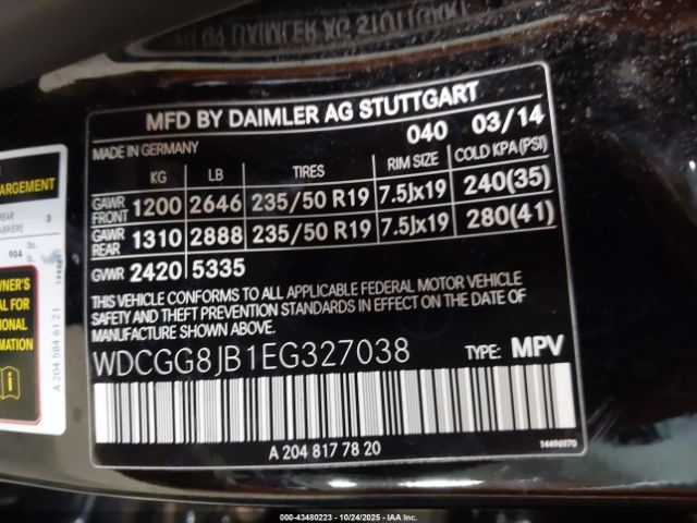 2014 MERCEDES-BENZ GLK 350 WDCGG8JB1EG327038 Photo 8