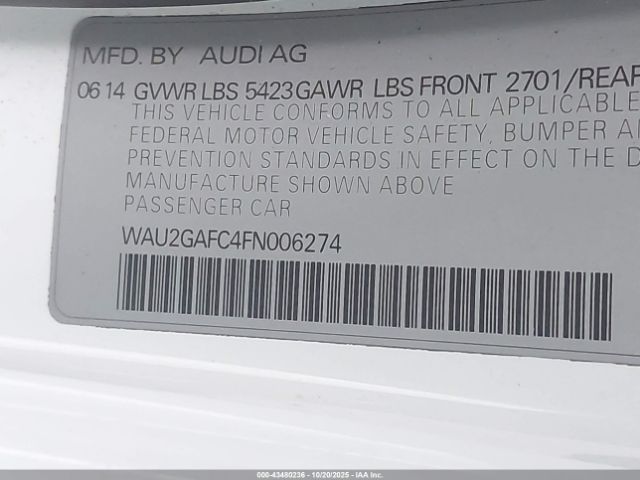 2015 AUDI A7 WAU2GAFC4FN006274 Photo 8