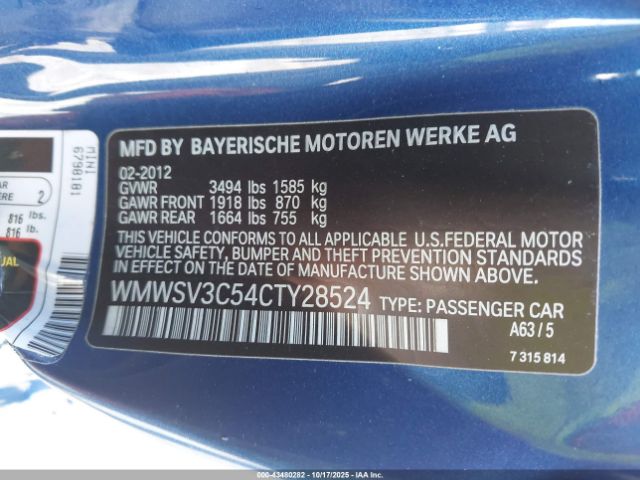 2012 MINI COOPER S WMWSV3C54CTY28524 Photo 8