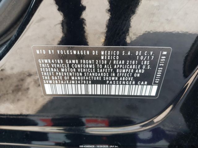 2018 VOLKSWAGEN JETTA 3VW2B7AJXJM247928 Photo 8