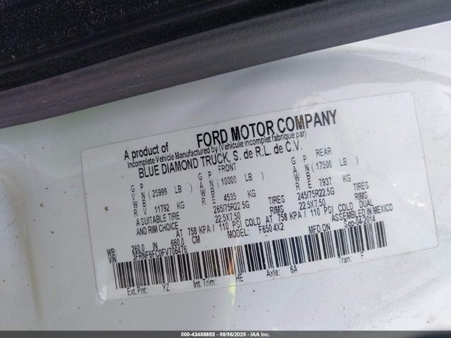Ford F-650 Xl/xlt 2015 3FRNF6FC0FV706476 Image 8