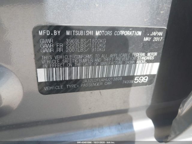 2017 MITSUBISHI LANCER JA32U2FU4HU013808 Photo 8